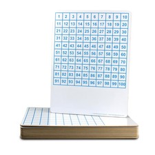 Flipside Products 9" x 12" Two Sided Dry Erase Board Hundreds Grid, Learn to ...
