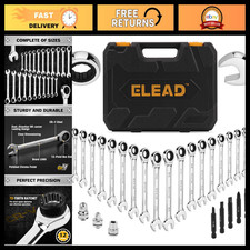 33-piece Ratchet Wrench Set Sae Metric 72-tooth Gear Cr-v Steel Carry 33-piece Ratchet Wrench Set Sae Metric 72-tooth Gear Cr-v Steel Carry