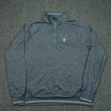 William Murray Pullover Mens XL Blue Quarter Zip Golf Athletic Lightweight