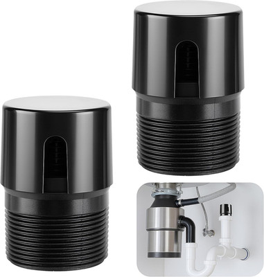2 Pcs 1-1/2 Inch NPT ABS in Line Vent,Black Air Admittance Valve to Prevent Sewe