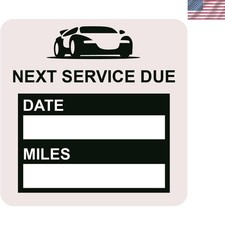 Oil Change Stickers for Windshield Static Cling,2 Inch 60Pcs Black Service Remin