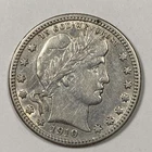 1910-D Barber Quarter .25. Sharp Extra Fine.