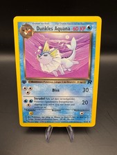Dunkles Aquana 1. Edition 45/82 Pokemon Team Rocket deutsch Vintage