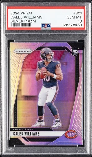 2024 PANINI PRIZM SILVER PRIZM #301 CALEB WILLIAMS ROOKIE RC PSA 10