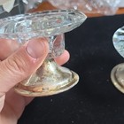 Royal Crest Cut Crystal Silverplate Candle Holder Set, 2 Holders, Boxed — photo 10