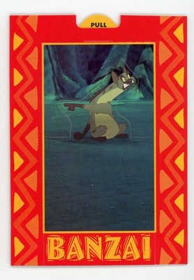 1994 SKYBOX THE LION KING SERIES 1 POP UP P4 INSERT CARD SINGLE BANZAI