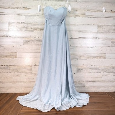 flowy chiffon prom dress Chiffon Long Prom Dress With Pockets And Flowy Skirt main image 1