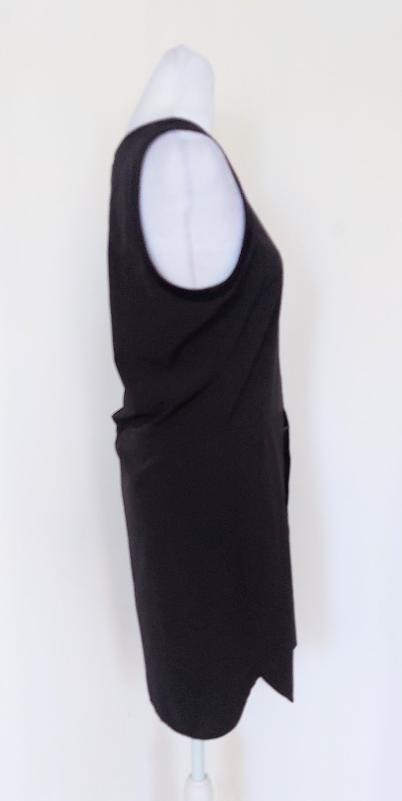 Express Sleeveless Layered Button Front Sheath Dr… - image 8