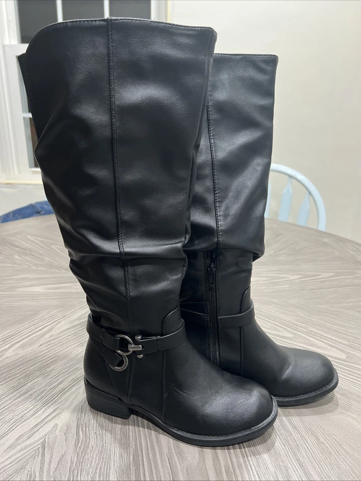 Apt 9 'Irene' Botas holgadas ecuestres hasta la rodilla negras para mujer talla 6 anchas Foto 3 de 4