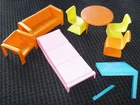 Vtg 1973 Mattel Barbie Townhouse Furniture Lot Bed Chairs Couch Table