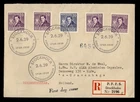 DR WHO 1939 SWEDEN FDC COIL COMBO REGISTERED TO NETHERLANDS R72344