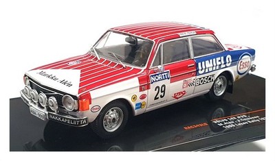 Ixo 1/43 Scale Diecast RAC343LQ - Volvo 142 #29 1000 Lakes Rally 1973
