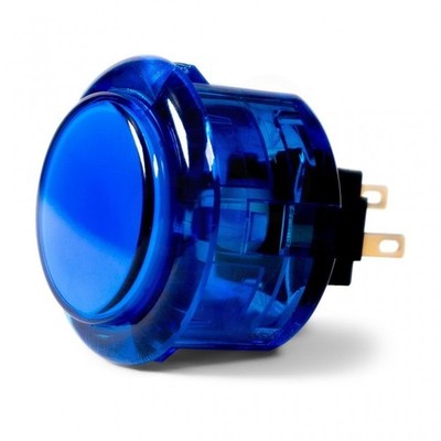 Seimitsu PS-14-K 30mm Transparent Arcade Button Snap-In, Genuine Japan Part