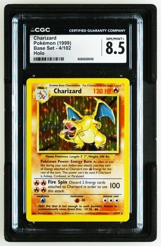 CGC 8.5 Charizard 1999 Base Set 4/102 Holo Pokemon Card