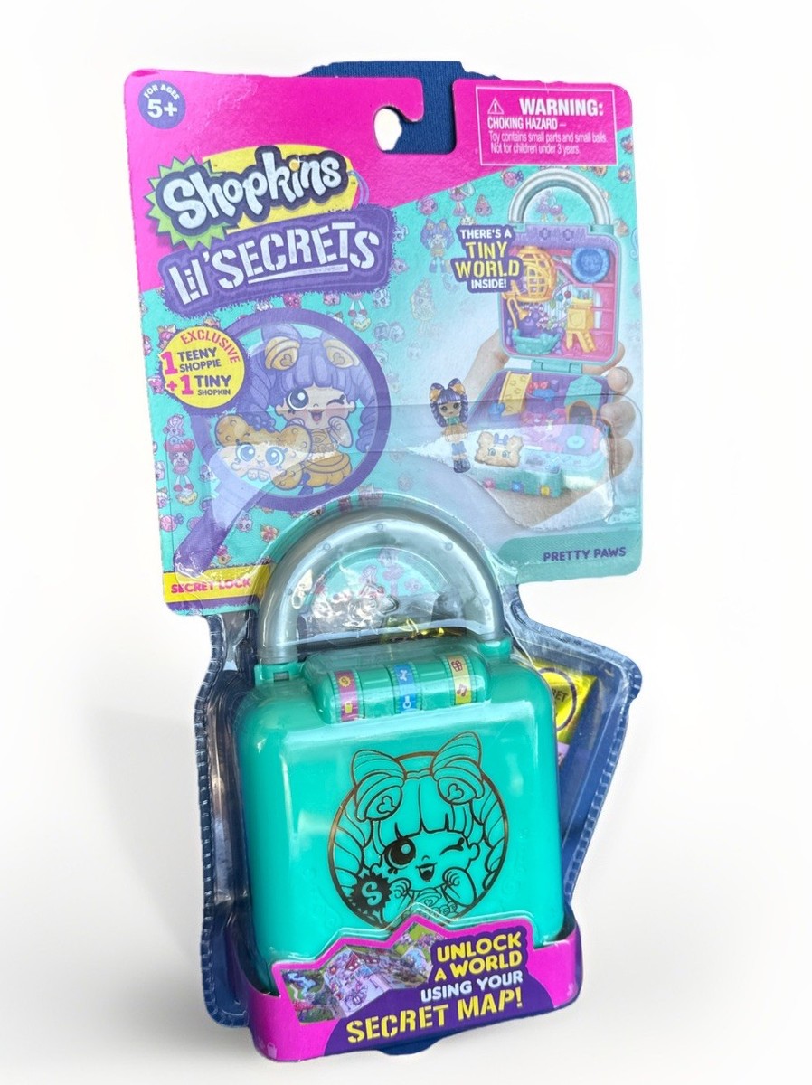 Shopkins Lil' Secrets Lock Pretty Paws Mini Playset Secret Tiny