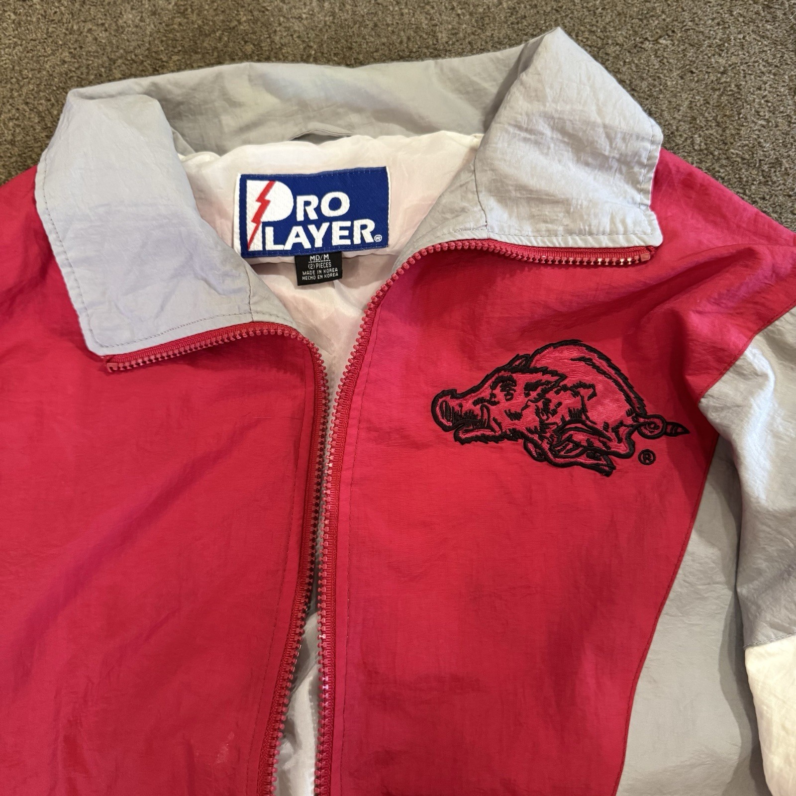 Vintage Pro Player Arkansas Razorbacks Jacket,   UK 12/14 image 3