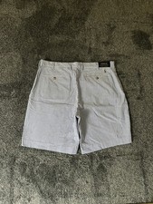Polo Ralph Lauren Blue White Seersucker Stretch Classic Fit Shorts Men's NWT 38