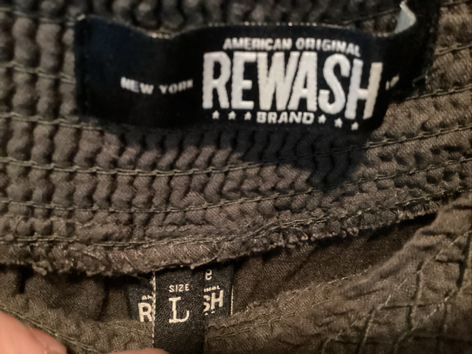 New without tags Rewash Womens Crop Jogger Pants Olive Green Pockets Size L