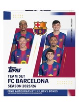 2025/26 Topps FC Barcelona Team Set 6 PACKS 5 PER PACK Hobby Box NEW SEALED