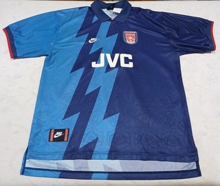 Vintage Arsenal 1995/96 Nike Men's Size XXL Away Original Football Shirt Gunners