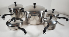 11 PC Set FARBERWARE ALUMINUM CLAD SS 3 Sauce...