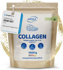Collagen Pulver 1 Kg – Kollagenhydrolysat Peptide Typ I, II & III – Geschmacksne