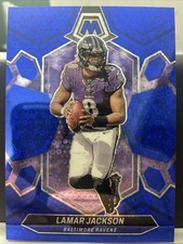 2024 Panini Mosaic - Lamar Jackson #15 No Huddle Blue Mosaic Prizm /75