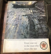 1963 TEXACO Trust your car to the man who wears the star - Vintage Print Ad