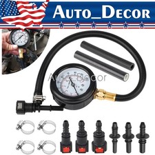 100psi Fuel Injection Pressure Tester Gauge With 3 Quick Connectors Set For Cars