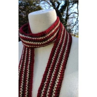 Hippy dippy boho belt/scarf Crocheted in smooth cotton blend by me 72 inches lon