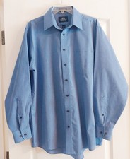 Blue Men's Wrinkle Free Travel Line Dress Shirt by Stafford Sz 16 34/35