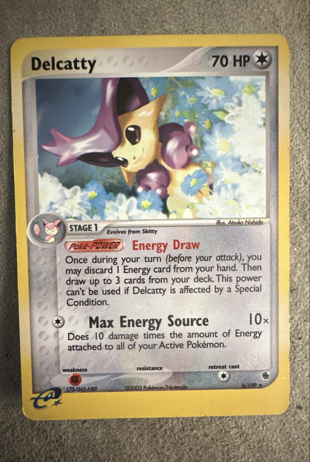 Pokemon Delcatty 5/109 Ruby and Sapphire Holo 2003