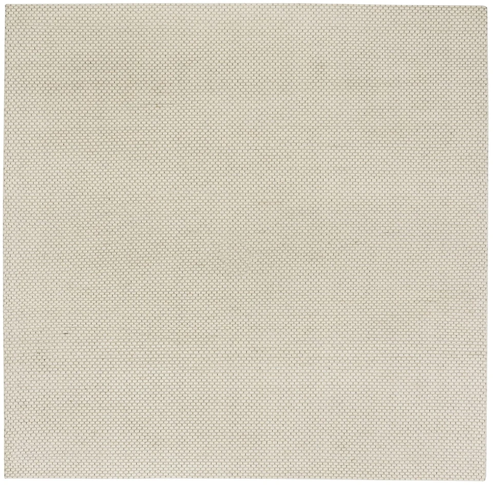 Natura Collection Area Rug - 6' Square, Ivory, Handmade Solid Wool, Ideal for... - Image 2 of 4