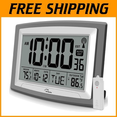 Backlit Atomic Wall Clock - Battery Operated Digital Clock