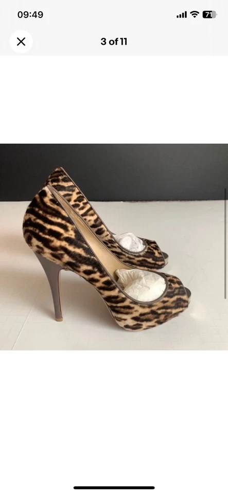 Zapatos de leopardo Valentino Peep Toe Foto 4 de 4