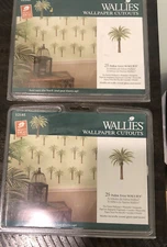 Palm Trees Wallies Wallpaper Cutout 2 lot set of 25 each  Brand New  Sealed