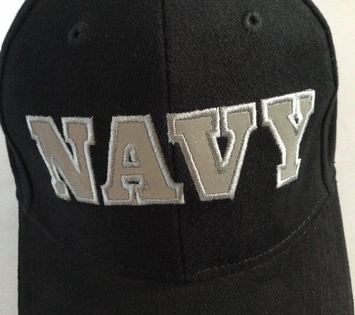 US Navy Hat Cap by Eagle Crest Black Adjustable USN Military Hat - Picture 7 of 8