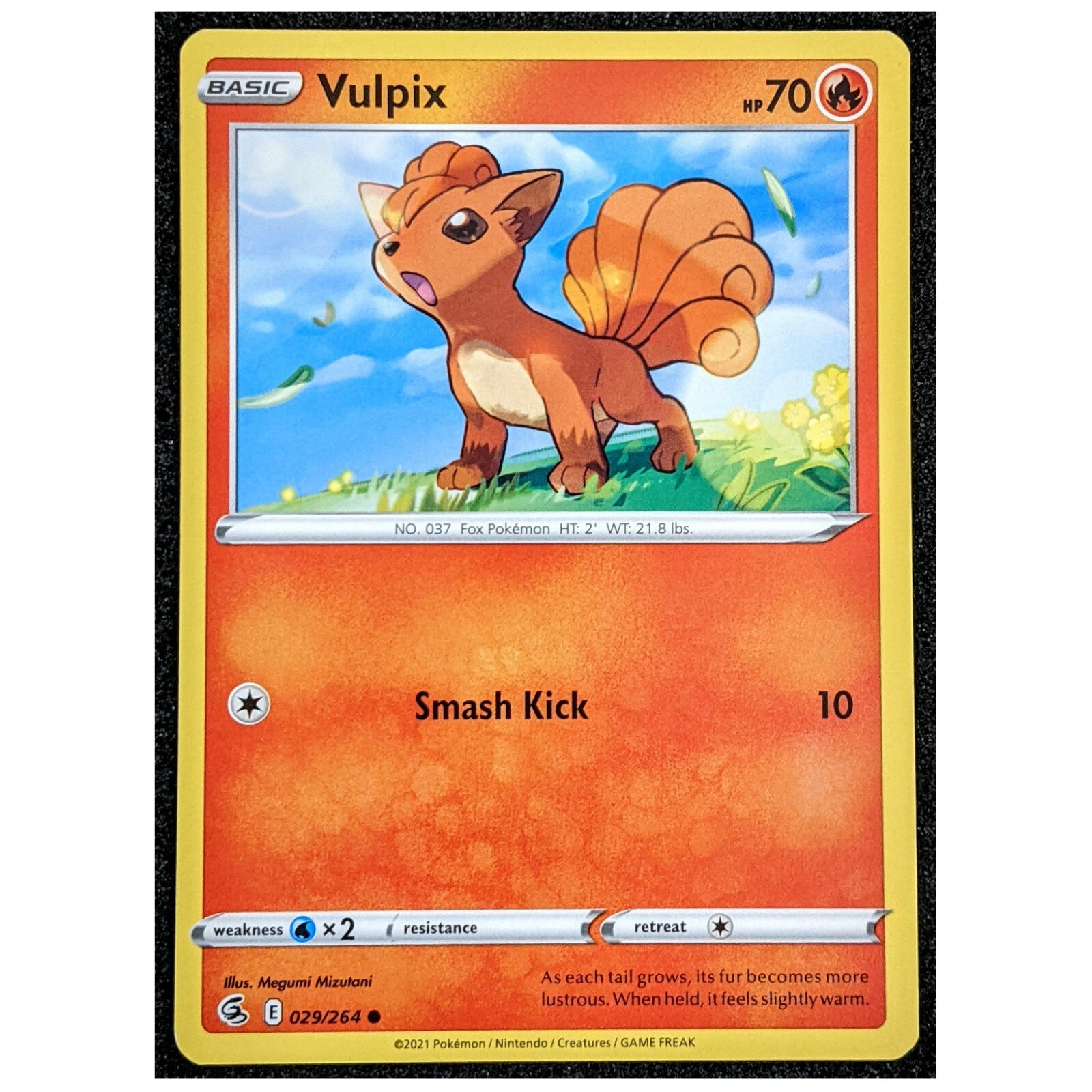 Pokemon Vulpix Card Pokemon Vulpix Card