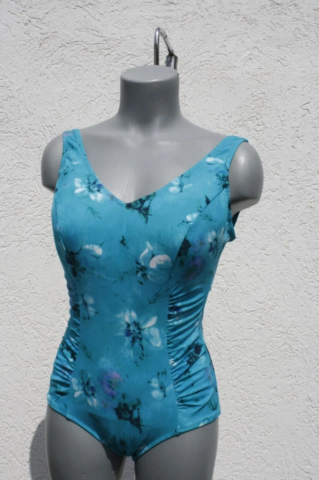 NEU 2023/24 C&A SEXY Badeanzug Einteiler (400586) breite Träger Blaugrün in 40 - Bild 3 von 4