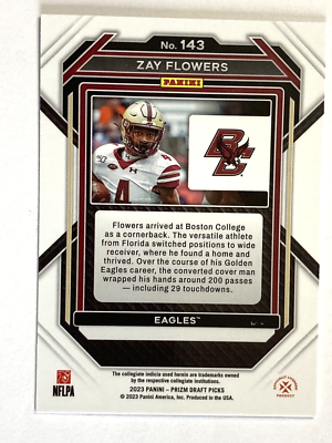 2023 Panini Prizm Zay Flowers Rookie Card #143 | eBay