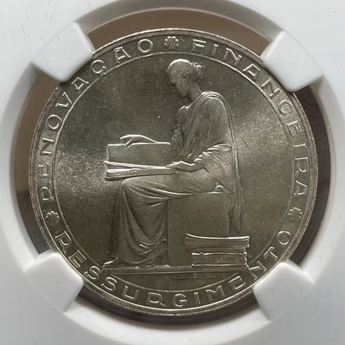 🇵🇹 Portugal 20 Escudos 1953 Commemorative Financial Reform GEM UNC NGC MS66