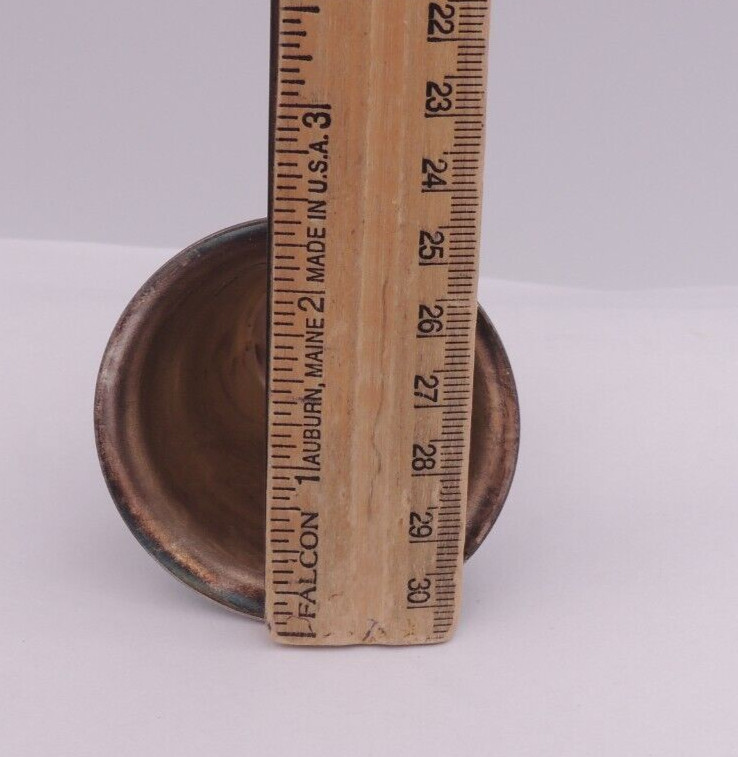 Set: 2 Vintage Amenity 🔔 Bell Glenmark Silver Plate Spun Finger Handle Patinaed