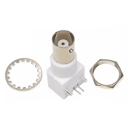 BNC Female Right Angle PCB Mount Jack BNC Q9 Female RF Coax CCTV Connector lot - 第 1/13 張圖片
