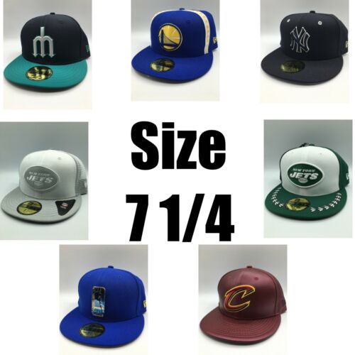 New Era 59Fifty Fitted Hats Size 7 1/4 MLB, NFL, NBA, NHL - QUANTITY  DISCOUNT