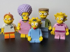 Lot of LEGO Simpsons Lisa Maggie Martin Smithers Patty Minifigures Series 2 CMF