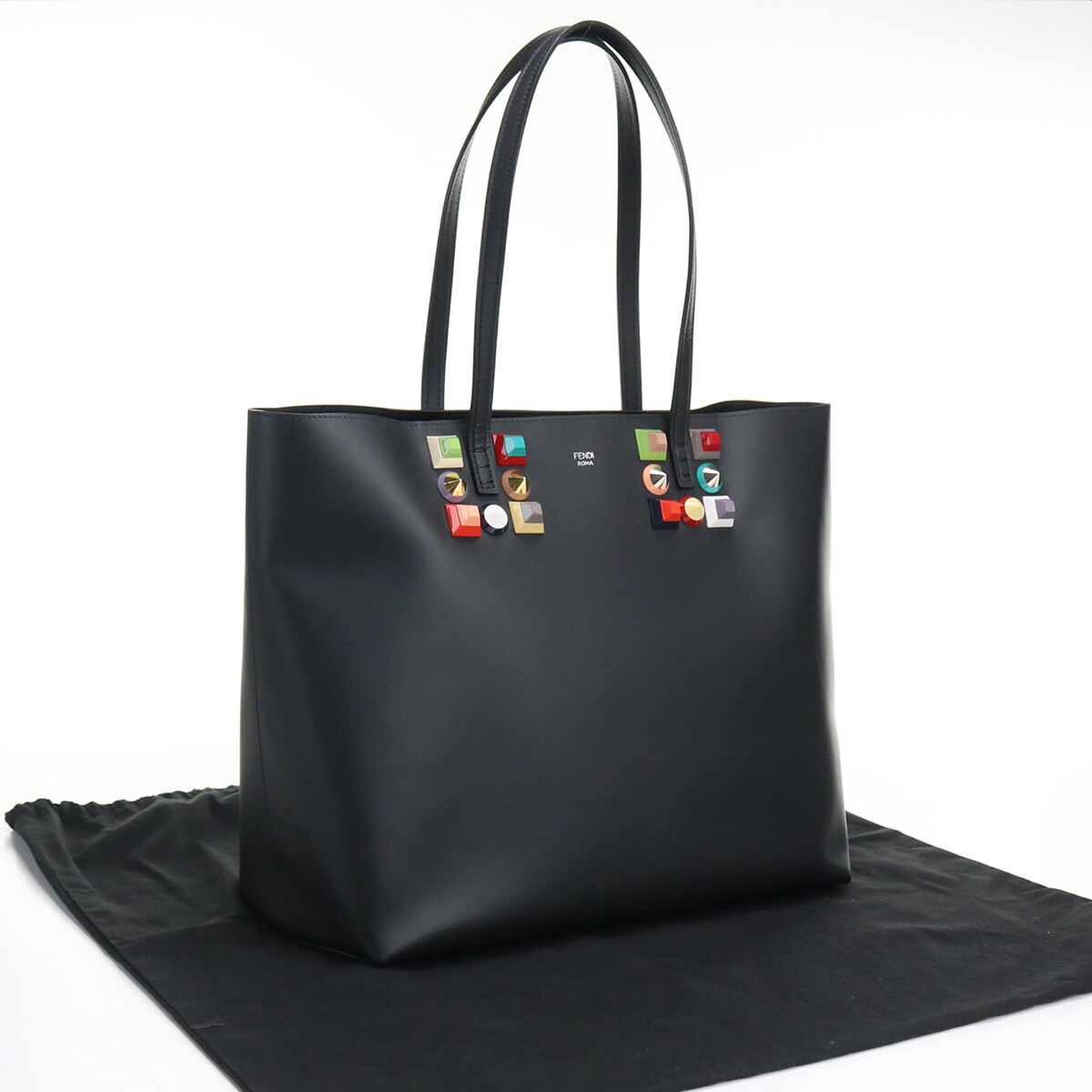 Used Fendi Roll Bag Medium Tote Brand Leather 8Bh335 … Gem