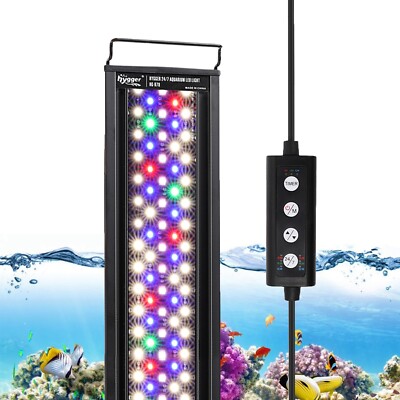 hygger Bright LED Aquarium Light Plants Grow Light 12 18 24 30 36 48'' Fish Tank