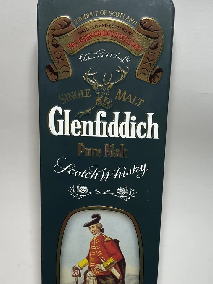 Collectible Vintage Glenfiddich Single Pure Malt Scotch Whiskey Empty Tin 750 ml - Image 2 of 4