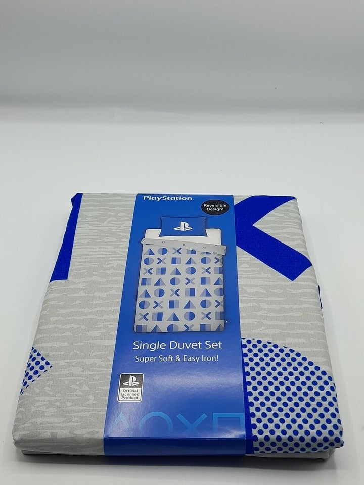 OFFICIAL PLAYSTATION Single Reversible Duvet Cover Set Super Soft Easy