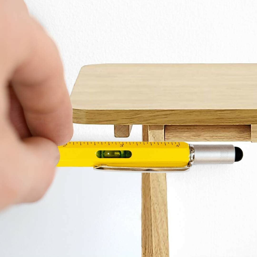 Stylo Multifonction Jaune – Cadeau Homme Insolite Et Rigolo – Avec Règle Et Tournevis